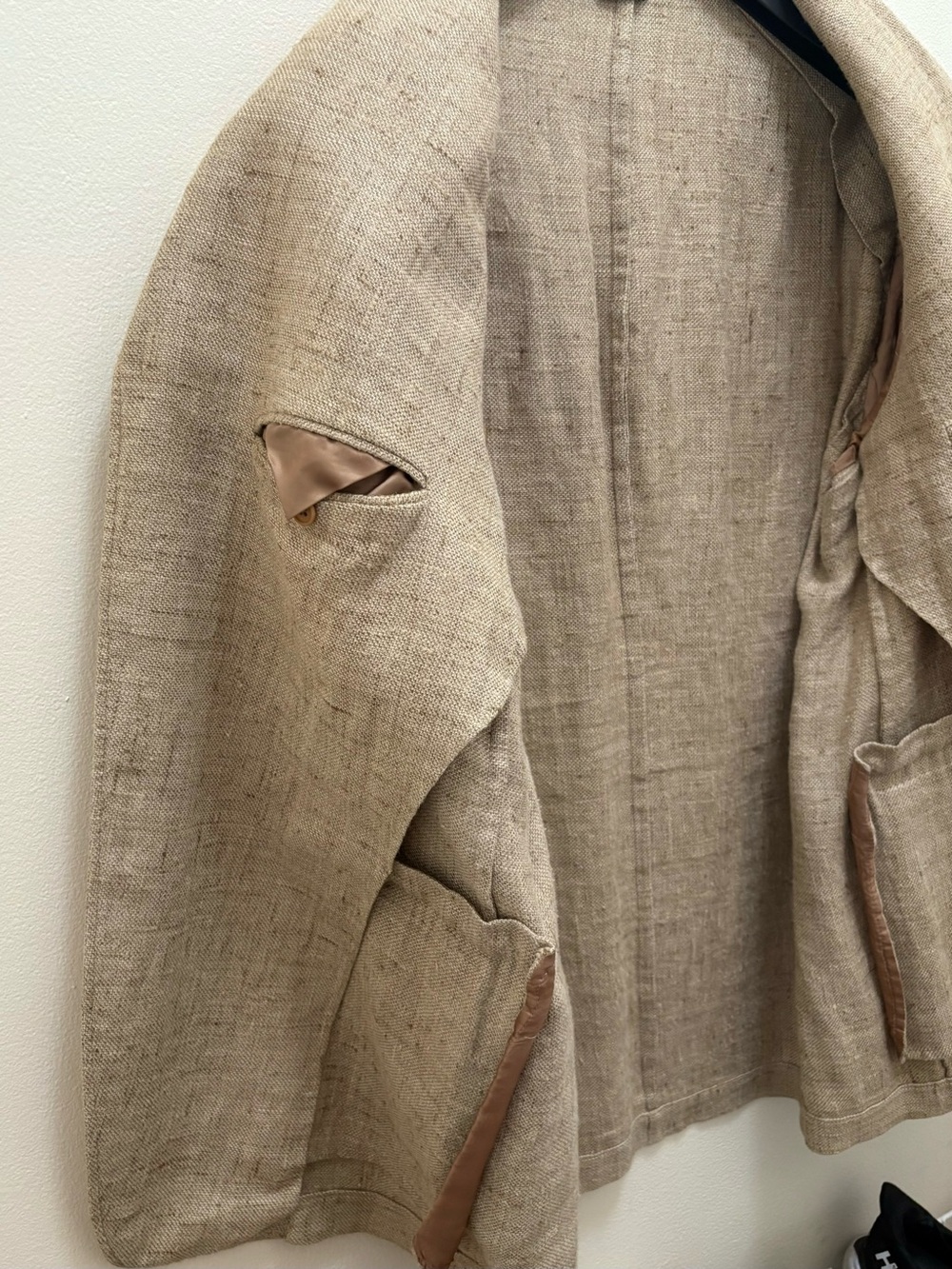 John Varvatos $1790 Italian Linen/Silk Blazer Size 44 XL Resort Old Money Rustic - Picture 13 of 16